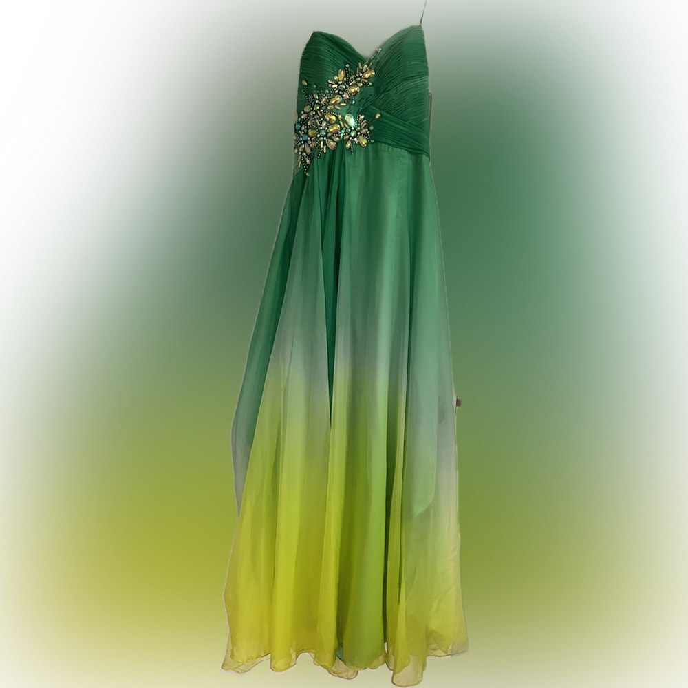 GOWN BEADED Ambiance with Spaghetti Straps. PROM